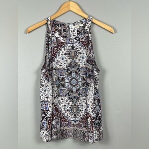 Miss Me Bohemian Rhinestone Western Sleeveless Tank Size Large